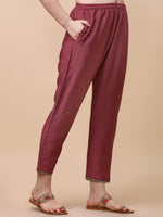 Thumbnail for Hand Embroidered Pink Chanderi Kurta With Pant & Dupatta Set Premium, Multicolor - Hiral Fashion - Distacart