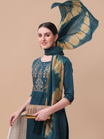 Thumbnail for Embroidered Kurta With Pant& Dupatta Set, Multicolor - Hiral Fashion - Distacart
