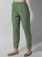 Thumbnail for Embroidered Rayon Sequined Green Kurta With Pant & Dupatta Set Premium, Multicolor - Hiral Fashion - Distacart