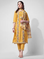 Thumbnail for Embroidered Rayon Sequined Kurta With Pant & Dupatta Set Premium, Multicolor - Hiral Fashion - Distacart
