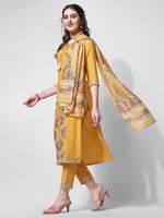 Thumbnail for Embroidered Rayon Sequined Kurta With Pant & Dupatta Set Premium, Multicolor - Hiral Fashion - Distacart