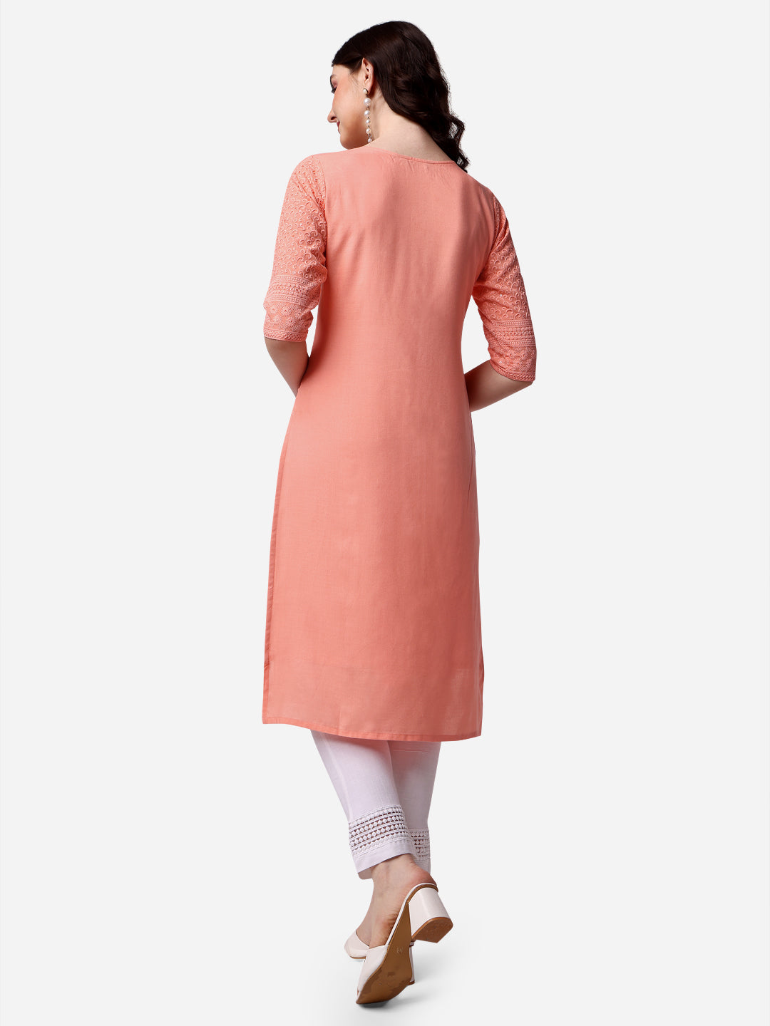Thread Embroidered Kurta, Multicolor - Hiral Fashion - Dista