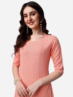 Thumbnail for Thread Embroidered Kurta, Multicolor - Hiral Fashion - Dista