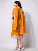 Thumbnail for Nayra Cut Chikankari Embroidered Kurta With Pant And Dupatta Set, Multicolor - Hiral Fashion - Dista