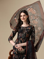 Thumbnail for Nayra Cut Printed Kurta With Pant And Dupatta Set, Multicolor - Hiral Fashion - Distacart