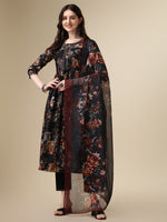 Thumbnail for Nayra Cut Printed Kurta With Pant And Dupatta Set, Multicolor - Hiral Fashion - Distacart