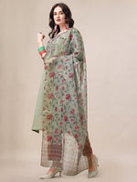 Thumbnail for Embroidered Kurta With Pant & Printed Dupatta Set, Multicolor - Hiral Fashion - Distacart