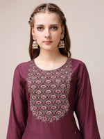 Thumbnail for Embroidered Kurta With Pant & Dupatta, Multicolor - Hiral Fashion - Distacart