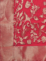 Thumbnail for Hand Embroidered Kurta With Pant & Banarasi Jacquard Dupatta, Multicolor - Hiral Fashion - Dista