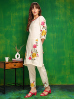 Thumbnail for Versatile Embroidered Co Ords, Beige - Hiral Fashion