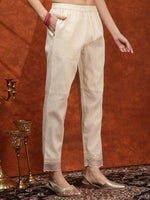 Thumbnail for Chikankari & Embroidered Kurta With Pant & Printed Dupatta, White - Hiral Fashion - Distacart