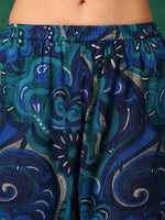 Thumbnail for Sequined Embroidered & Printed Kurta With Pant & Embroidered Dupatta, Blue - Hiral Fashion - Distacart
