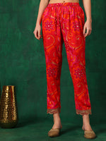 Thumbnail for Sequined Embroidered & Printed Kurta With Pant & Embroidered Dupatta, Pink - Hiral Fashion - Distacart