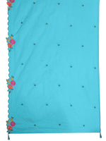 Thumbnail for Hand & Machine Embroidered Kurta With Pant & Embroidered Dupatta, Blue - Hiral Fashion - Distacart