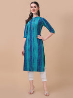 Thumbnail for Shibori Printed Front Buttoned Kurta, Multicolor - Hiral Fashion - Distacart