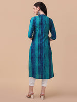 Thumbnail for Shibori Printed Front Buttoned Kurta, Multicolor - Hiral Fashion - Distacart