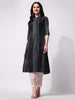 Shibori Printed Front Button Kurta, Multicolor - Hiral Fashion - Distacart