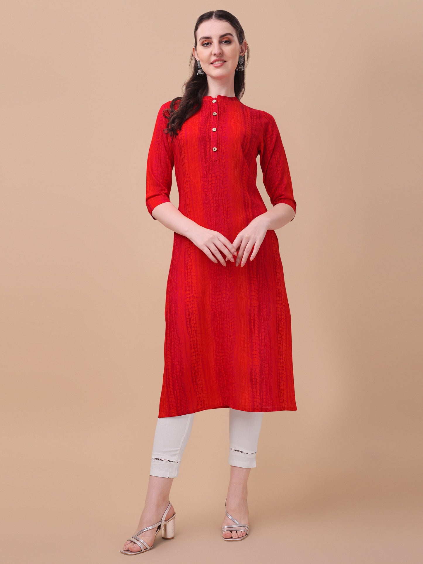 Shibori Printed Front Buttoned Kurta, Multicolor - Hiral Fashion - Distacart