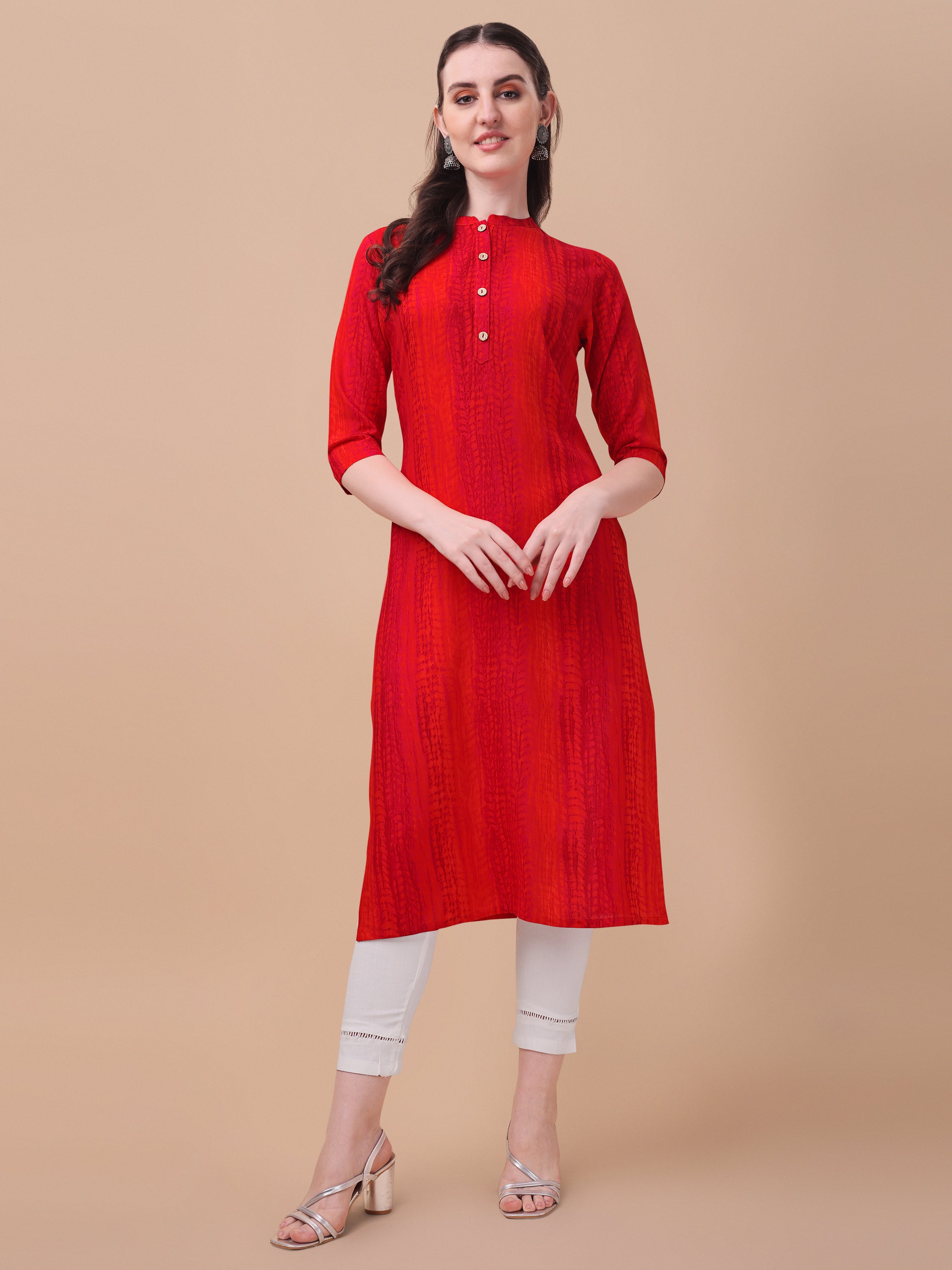 Shibori Printed Casual Wear Kurta, Multicolor - Hiral Fashion - Dista