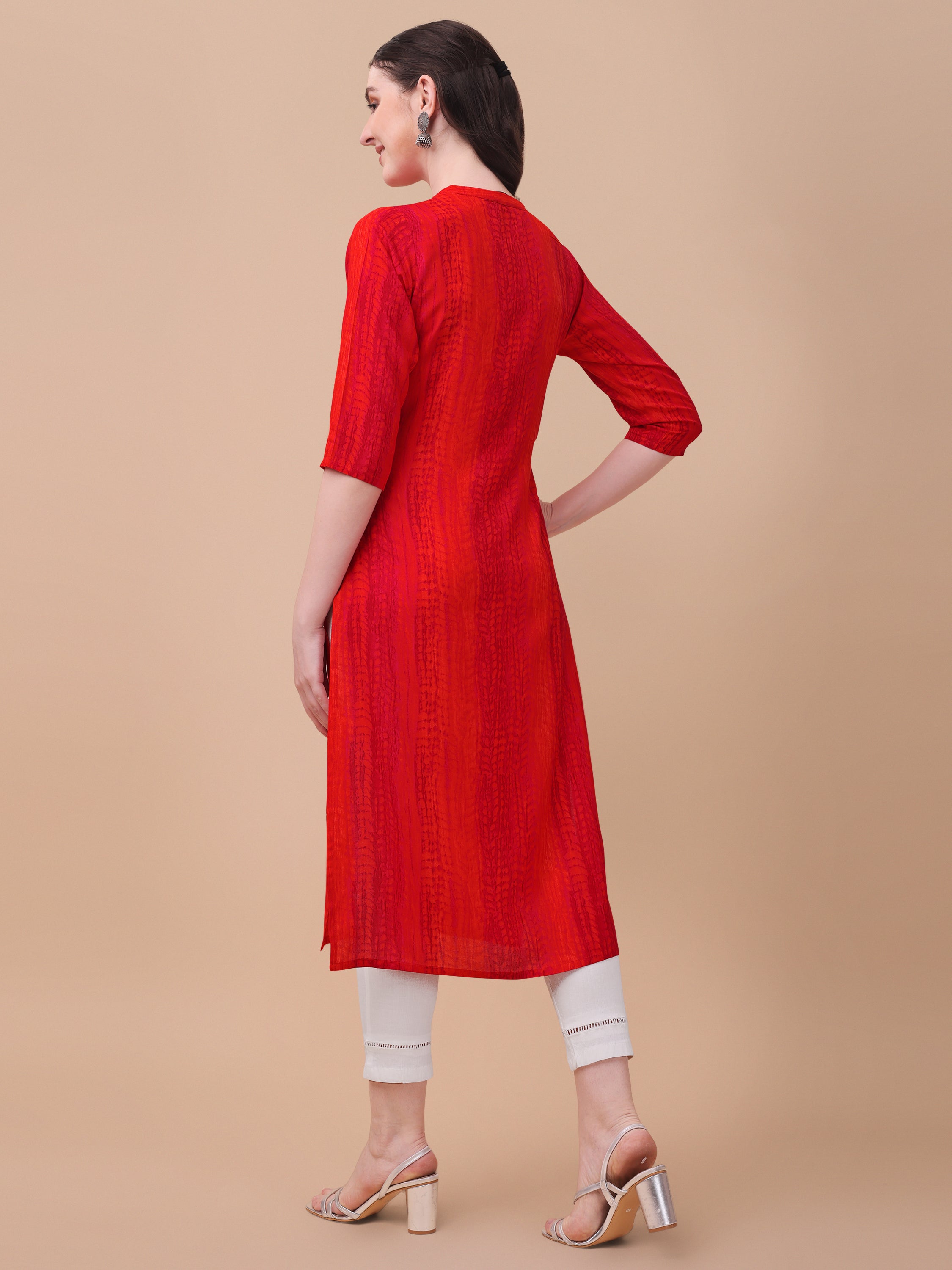 Shibori Printed Casual Wear Kurta, Multicolor - Hiral Fashion - Dista