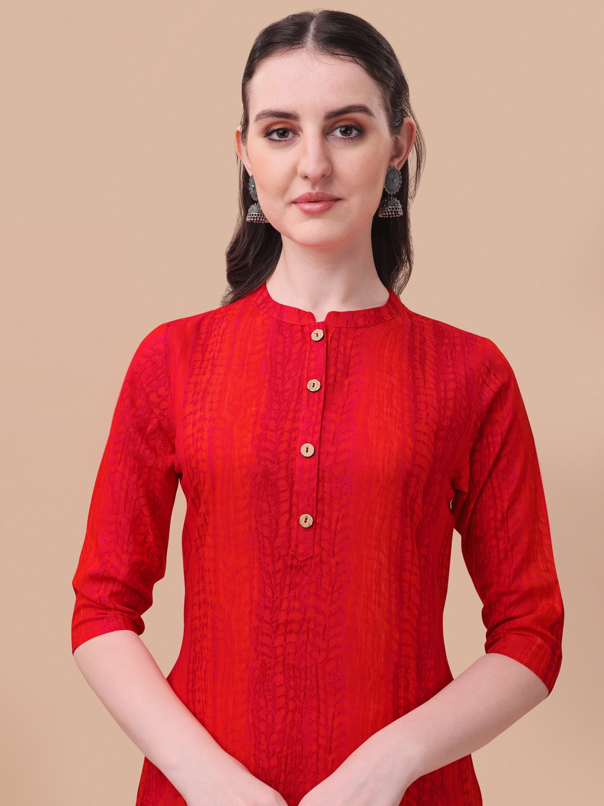 Shibori Printed Front Buttoned Kurta, Multicolor - Hiral Fashion - Distacart