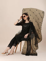 Thumbnail for Mirror Embroidered Premium Kurta With Pant And Dupatta, Multicolor - Hiral Fashion - Distacart