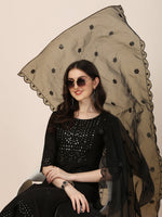 Thumbnail for Mirror Embroidered Premium Kurta With Pant And Dupatta, Multicolor - Hiral Fashion - Distacart