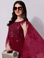 Thumbnail for Mirror Embroidered Kurta Pant & Dupatta Set, Multicolor - Hiral Fashion - Distacart