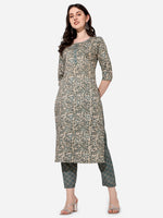 Thumbnail for Floral Printed Kurta With Pant And Dupatta Set, Multicolor - Hiral Fashion - Distacart