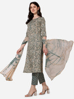 Thumbnail for Floral Printed Kurta With Pant And Dupatta Set, Multicolor - Hiral Fashion - Distacart