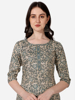 Thumbnail for Floral Printed Kurta With Pant And Dupatta Set, Multicolor - Hiral Fashion - Distacart