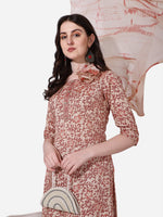 Thumbnail for Floral Printed Rust Kurta With Pant And Dupatta Set, Multicolor - Hiral Fashion - Distacart