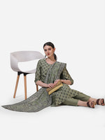Thumbnail for Floral Printed Kurta With Pant And Dupatta Set, Multicolor - Hiral Fashion - Distacart