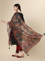 Thumbnail for Embroidered Kurta With Pant & Printed Dupatta Set, Multicolor - Hiral Fashion - Distacart