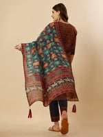 Thumbnail for Printed Kurta With Pant And Printed Dupatta Set, Multicolor - Hiral Fashion - Distacart