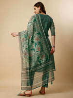 Thumbnail for Printed Kurta With Pant And Dupatta Set, Multicolor - Hiral Fashion - Distacart