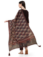 Thumbnail for Hand Embroidered Kurta With Pant And Dupatta Set, Multicolor - Hiral Fashion - Distacart