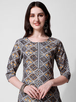 Thumbnail for Printed Blue Kurta Pant & Dupatta Set, Multicolor - Hiral Fashion - Distacart