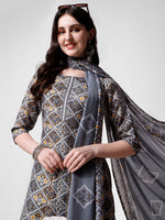 Thumbnail for Printed Blue Kurta Pant & Dupatta Set, Multicolor - Hiral Fashion - Distacart