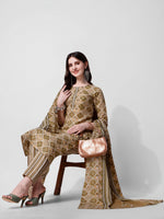 Thumbnail for Printed Green Kurta Pant & Dupatta Set, Multicolor - Hiral Fashion - Distacart
