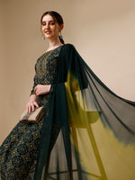 Thumbnail for Ethnic Motif & Embroidered Kurta With Pant & Dupatta Set, Multicolor - Hiral Fashion - Distacart