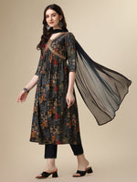 Thumbnail for Alia Cut Kurta With Pant And Dupatta, Multicolor - Hiral Fashion - Distacart
