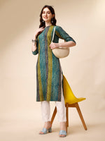 Thumbnail for Shibori Printed Front Buttoned Casual Wear Kurta, Multicolor - Hiral Fashion - Dista