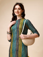 Thumbnail for Shibori Printed Front Buttoned Casual Wear Kurta, Multicolor - Hiral Fashion - Dista