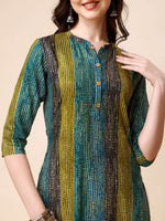 Thumbnail for Shibori Printed Front Buttoned Casual Wear Kurta, Multicolor - Hiral Fashion - Dista