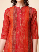 Thumbnail for Shibori Printed Front Buttoned Casual Wear Kurta, Multicolor - Hiral Fashion - Distacart