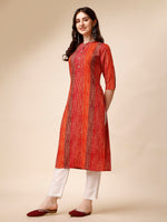 Thumbnail for Shibori Printed Front Buttoned Casual Wear Kurta, Multicolor - Hiral Fashion - Distacart