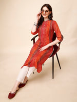 Thumbnail for Shibori Printed Front Buttoned Casual Wear Kurta, Multicolor - Hiral Fashion - Distacart