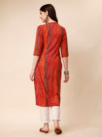 Thumbnail for Shibori Printed Front Buttoned Casual Wear Kurta, Multicolor - Hiral Fashion - Distacart
