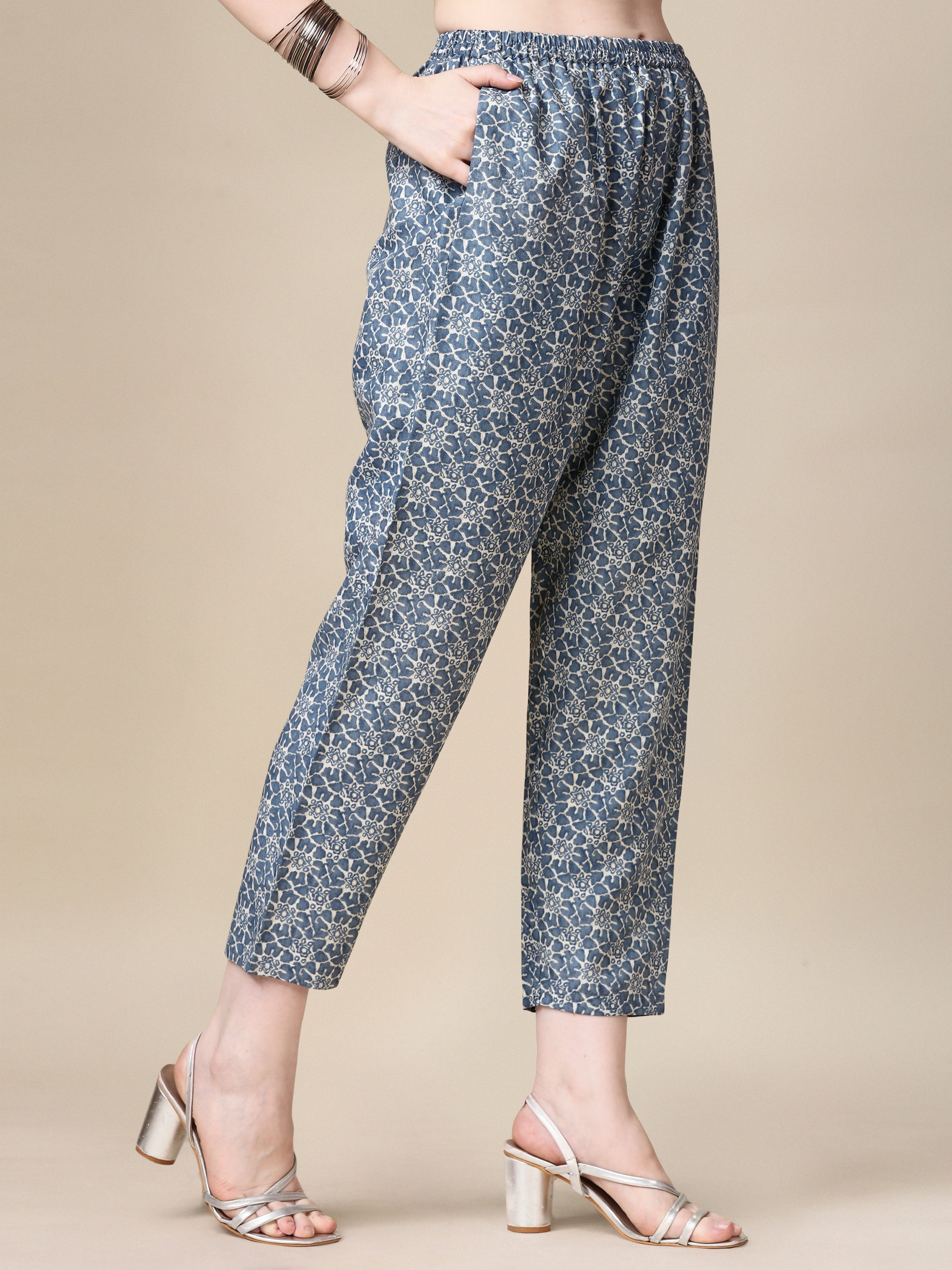 Printed Kurta With Pant & Dupatta Set, Multicolor - Hiral Fashion - Dista